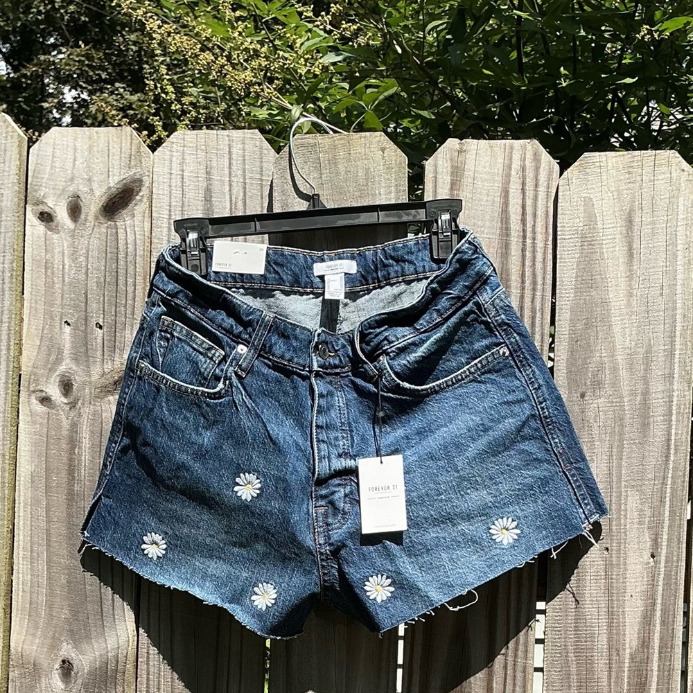 Forever 21 Embroidered Denim Women Shorts